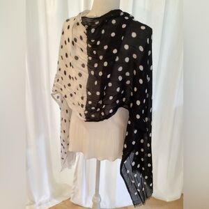 Talbots NWOT Black & White wrap or scarf